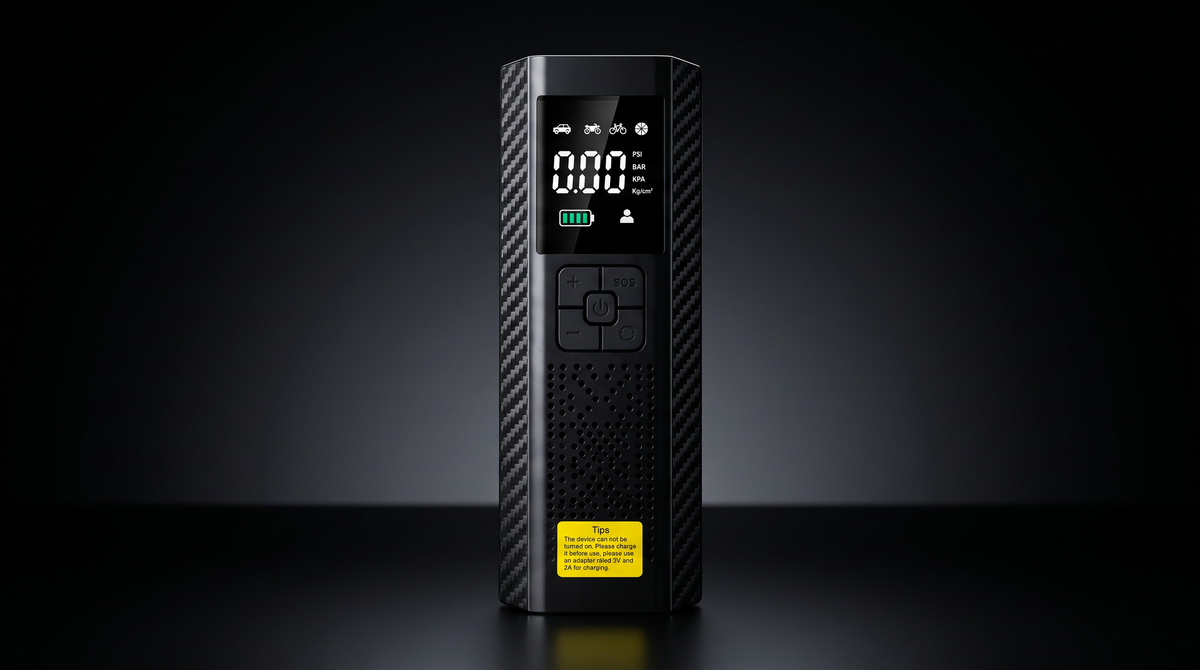 NovaPulse Portable Tire Inflator – 150 PSI Cordless Air Compressor